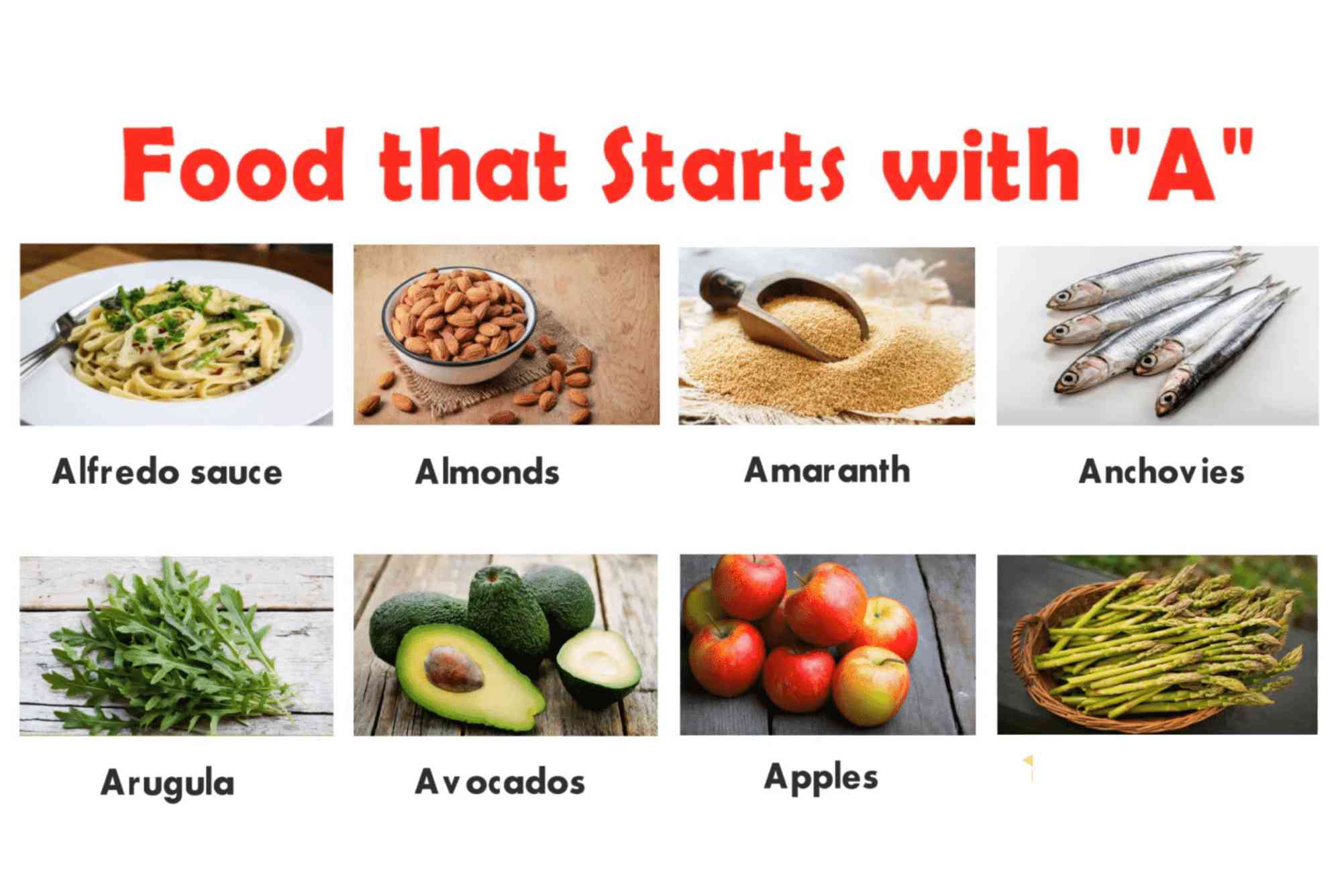 Foods That Start With A